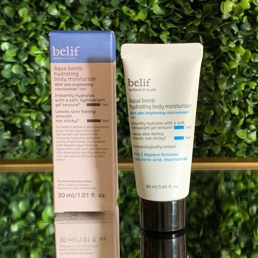 belif Aqua Bomb Hydrating Body Moisturizer | NEW | 30mL Hyaluronic Niacinamide
